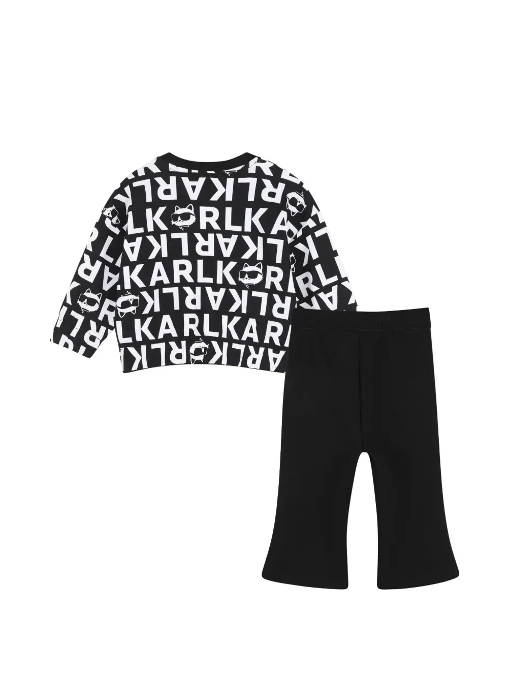 Спортивный костюм с логотипом Karl Lagerfeld Kids, черный — фото 2