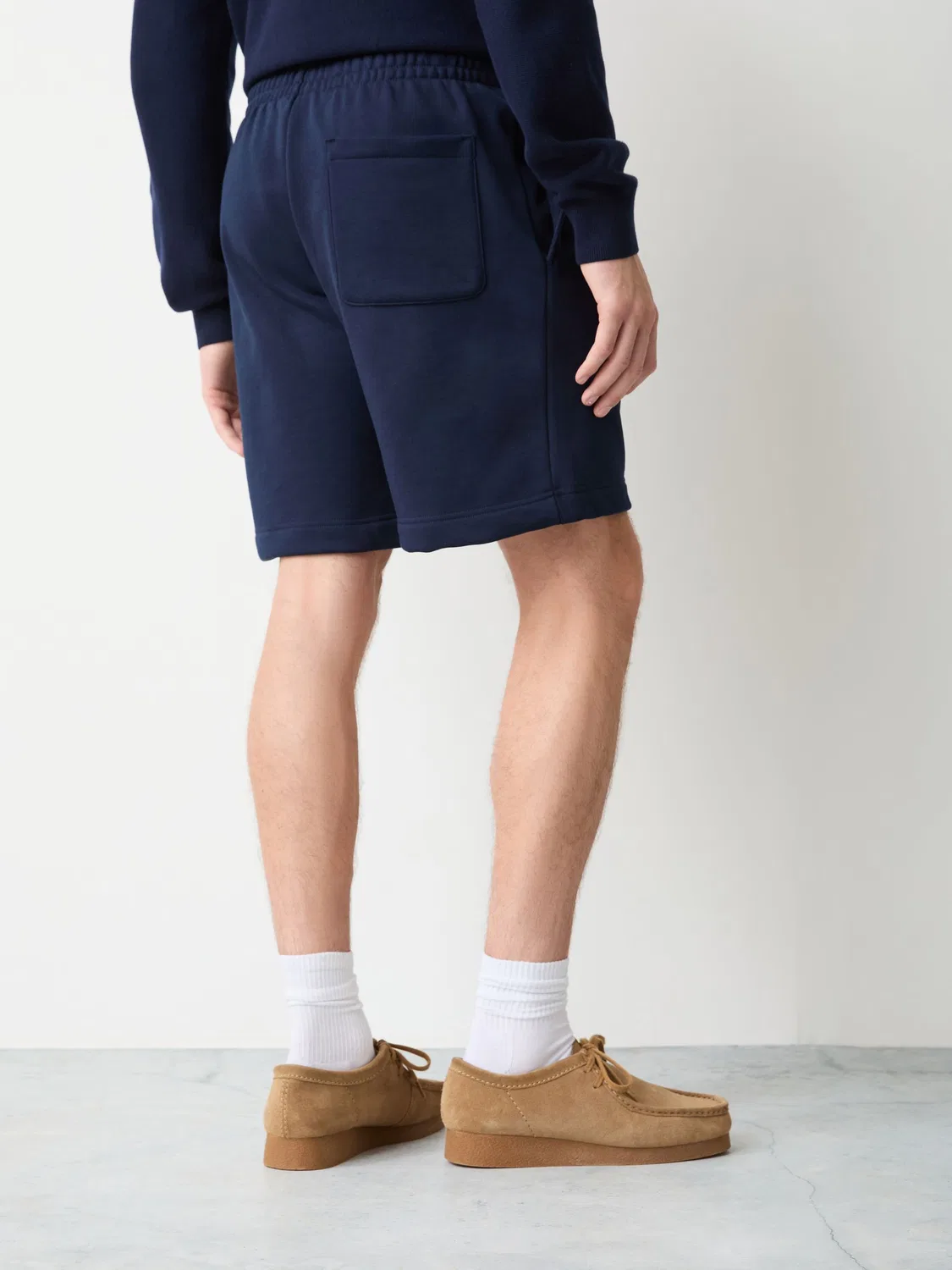 Lacoste Синие флисовые шорты стандартного кроя — фото 3