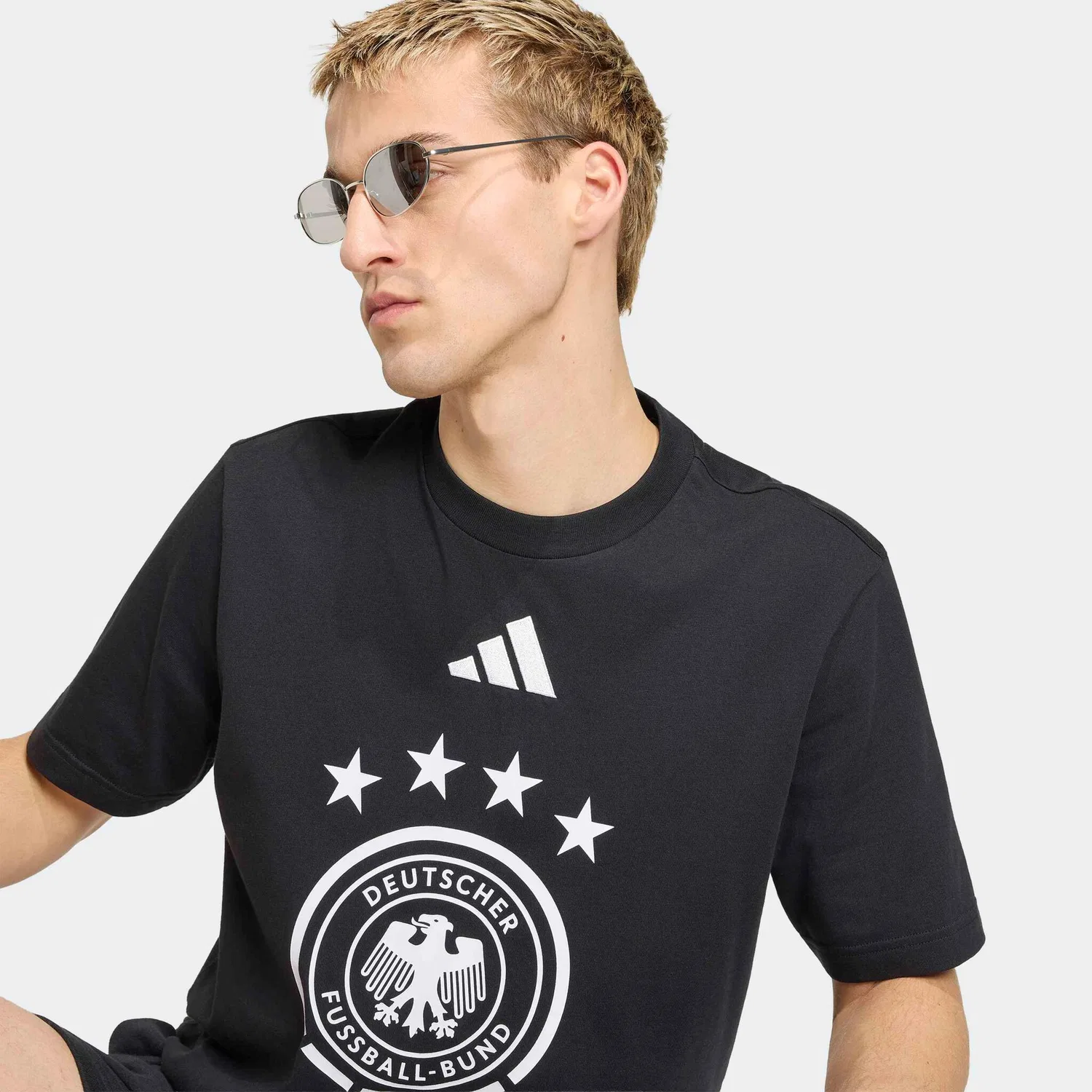 Мужская футболка с DFB-логотипом Adidas Performance, Black — фото 3