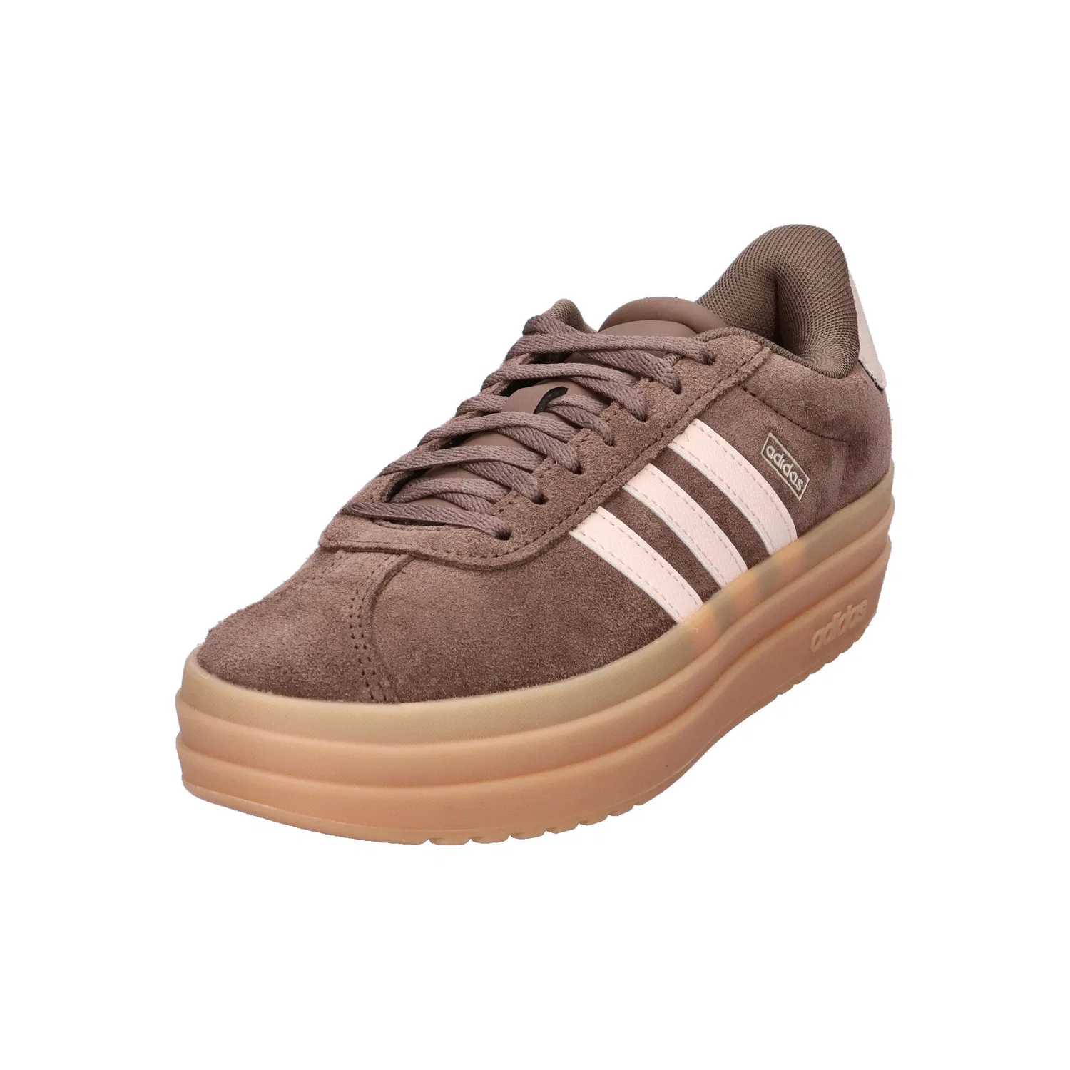 Детские кроссовки с текстильным верхом VL Court Bold Adidas, Braun / Rosa — фото 4