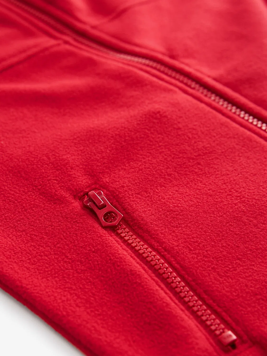 Флисовая куртка с капюшоном Red Zip-Up Fleece Jacket Next, красный — фото 3