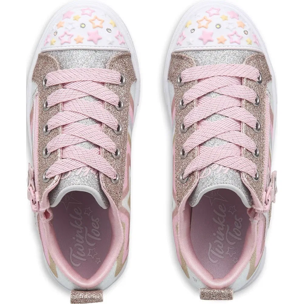 Детские кроссовки с мерцающими искорками для малышей Skechers, Metallic Multi — фото 4