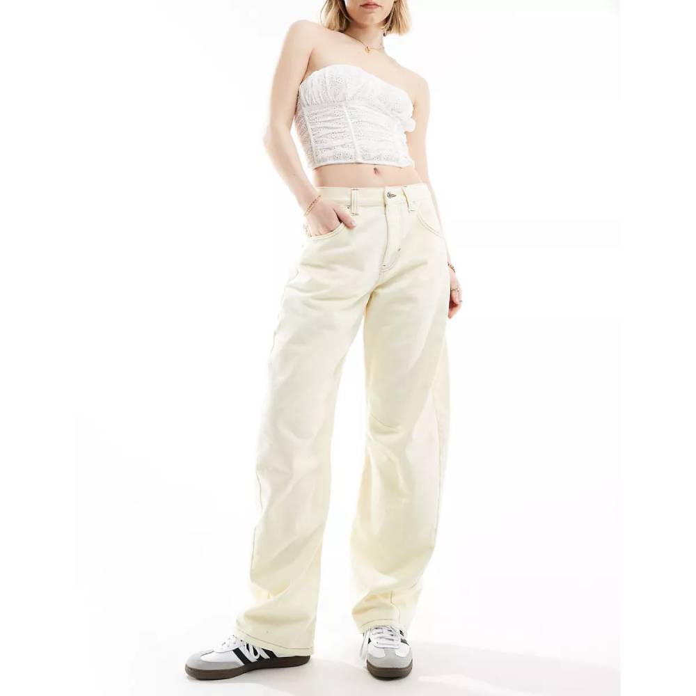 

Джинсы Asos Design Denim Barrel, желтый