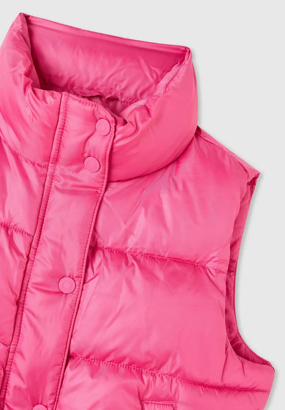 Gilet imbottito smanicato con Collo Alto - жилет Terranova, Fucsia Chiaro — фото 2