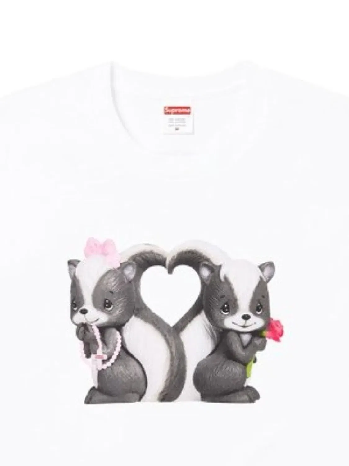 Футболка Skunk с графичным принтом Supreme, белый — фото 2