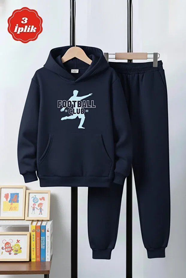 Детский спортивный костюм для мальчиков с принтом Football Club Ya Ko Kids, Navy Blue