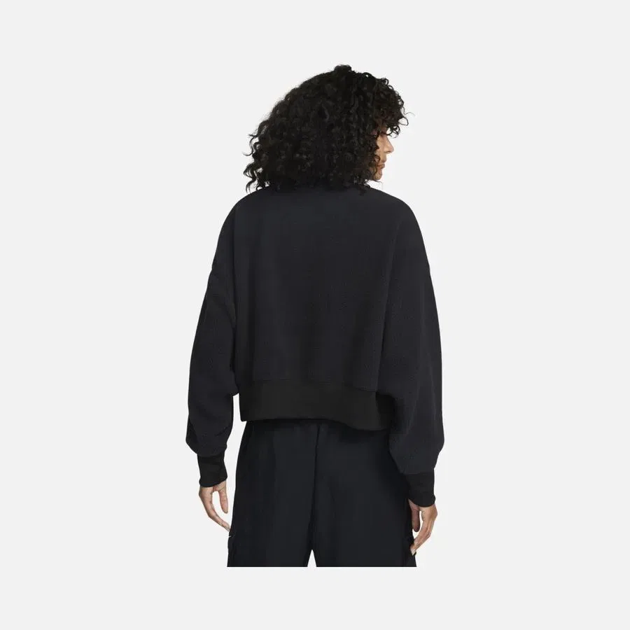 Женский свитшот с длинным рукавом Sportswear Plush Mod Cropped Crew-Neck Nike, Черный — фото 3
