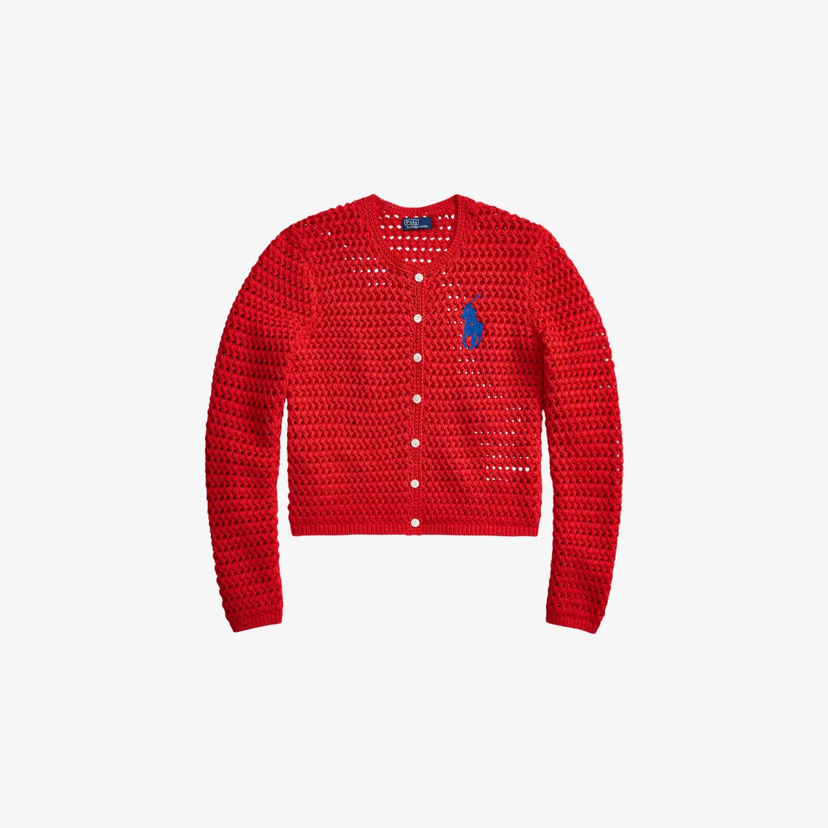Вязаный хлопковый кардиган с вышитым логотипом Polo Ralph Lauren