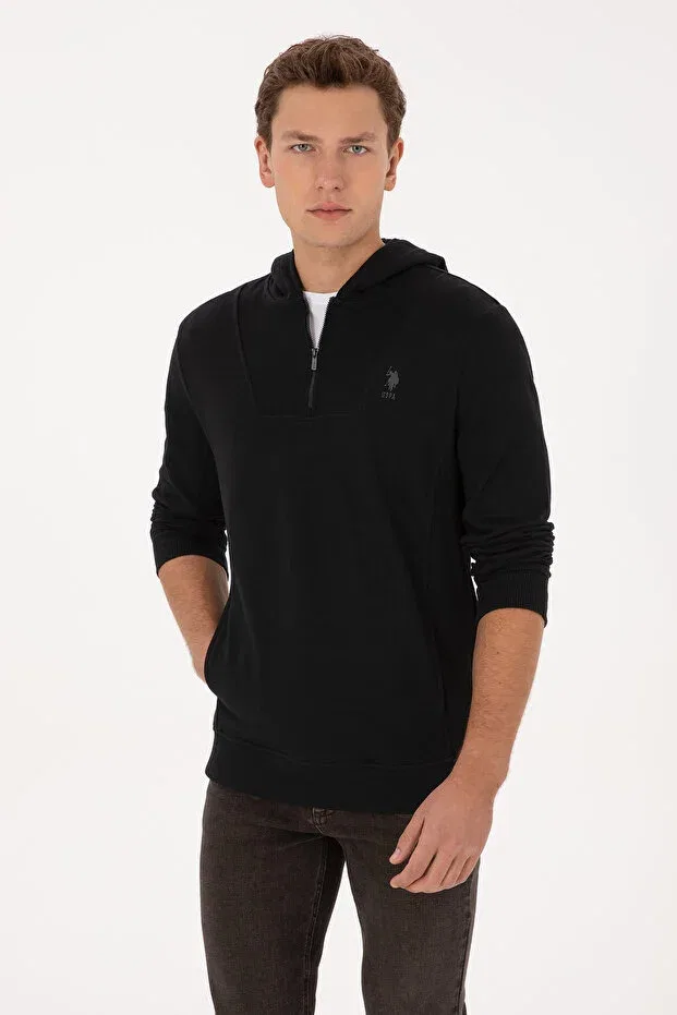 Мужские свитшот с капюшоном на молнии U.S. Polo Assn., Black