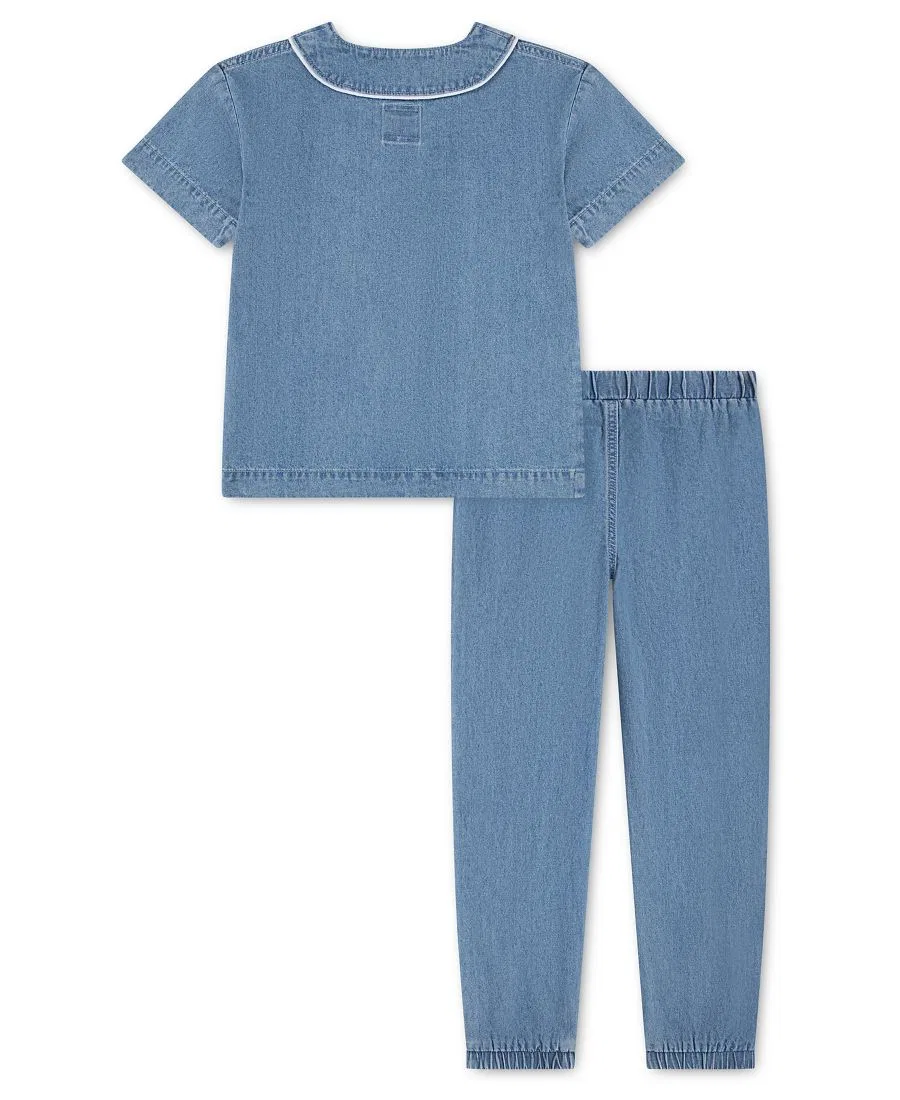 Комплект из топа и брюк с коротким рукавом, хлопковый Levi's, Basil Sky — фото 2