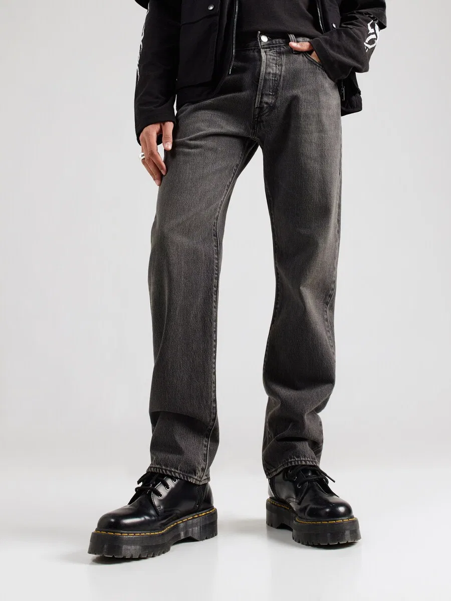 Джинсы LEVI'S Regular '501 Levi's' черного цвета — фото 3