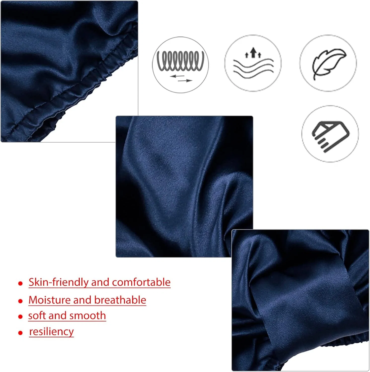 Шапочка для душа Mulberry Silk, Large Size, Darkblue Sportmusies — фото 4