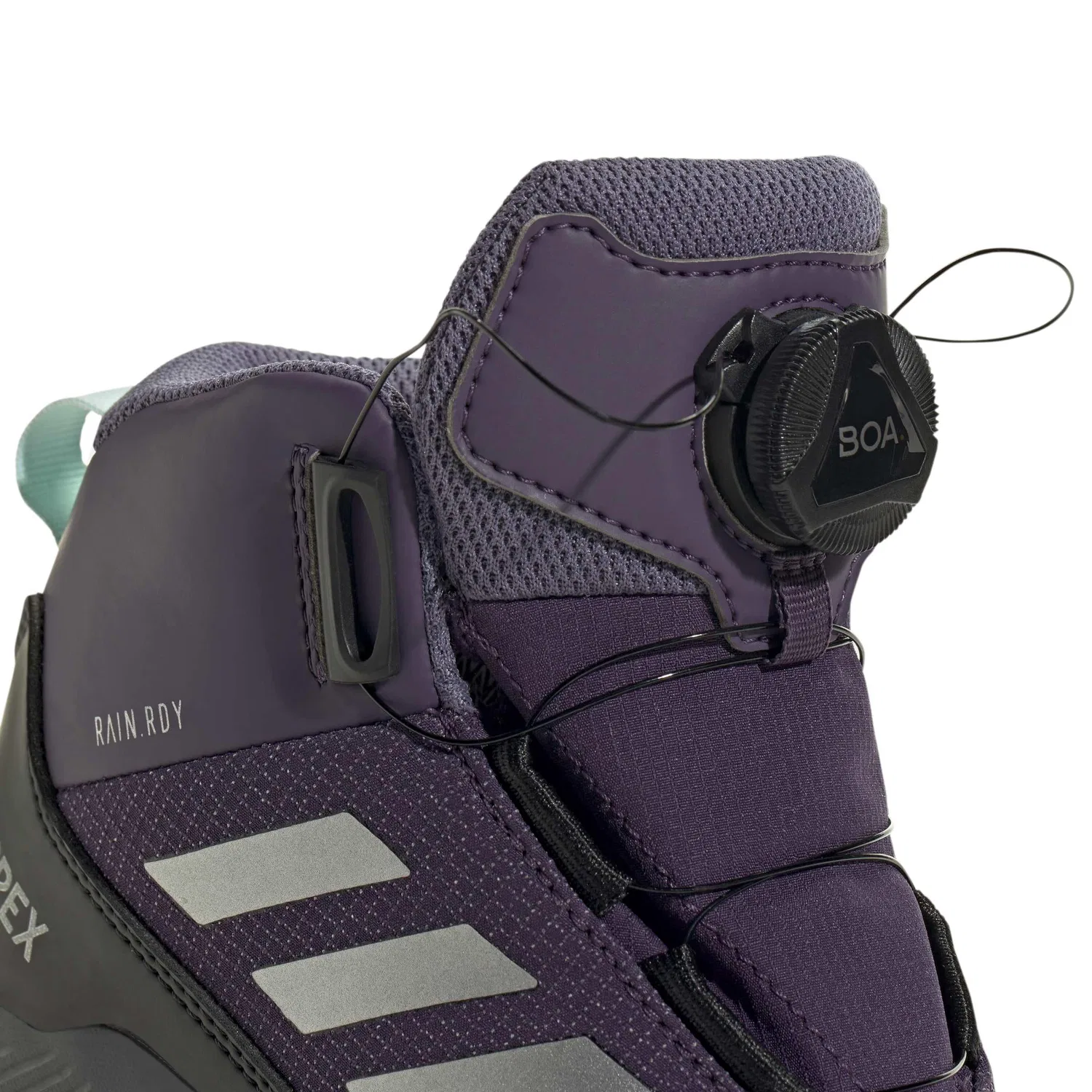 Детские кроссовки для мальчиков с системой BOA Terrex Winter Mid Boa Adidas, Aurora Plum Matte Silver Core Black — фото 4