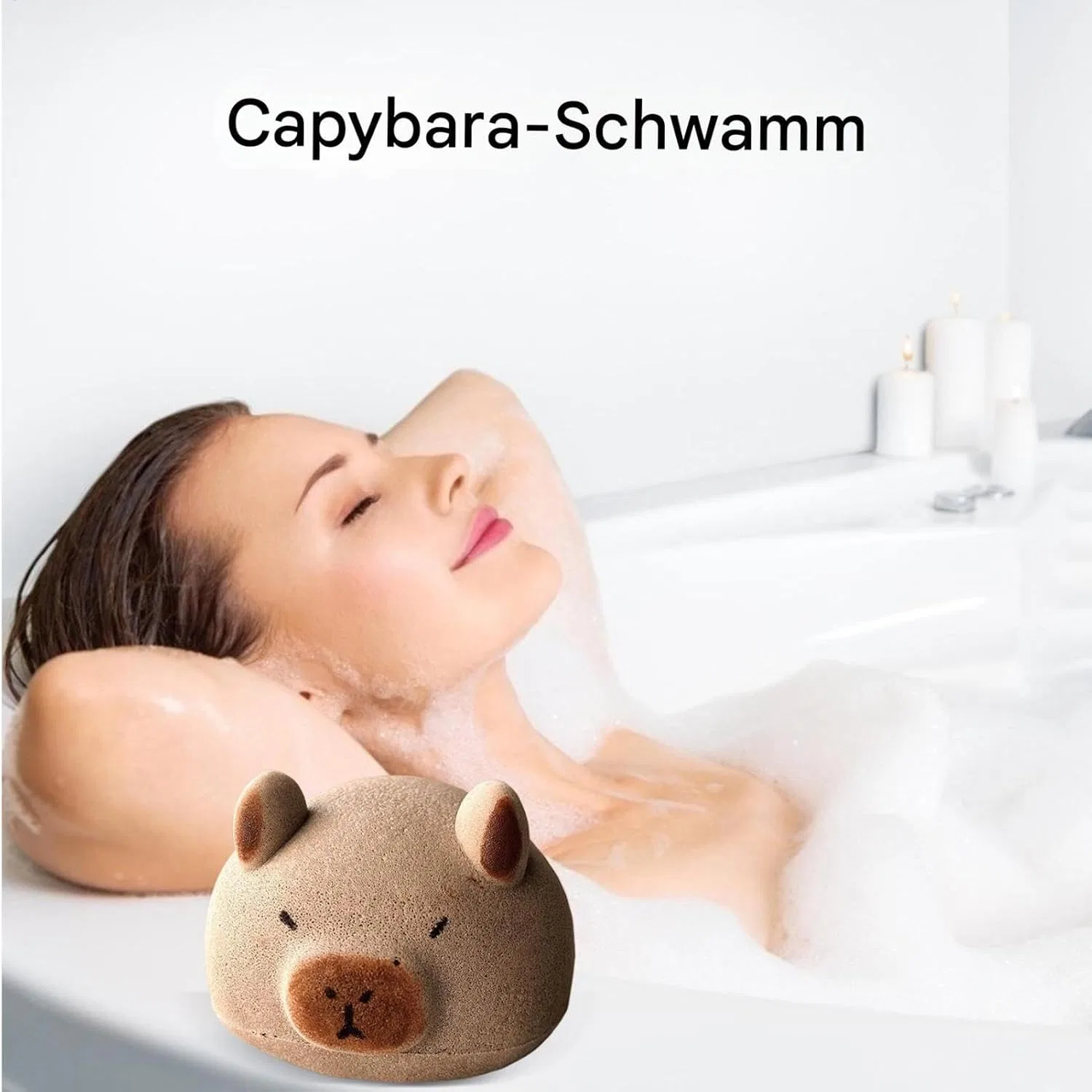 Мочалка для душа Capybara, Generisch, 12.5x10 см, Brown — фото 2