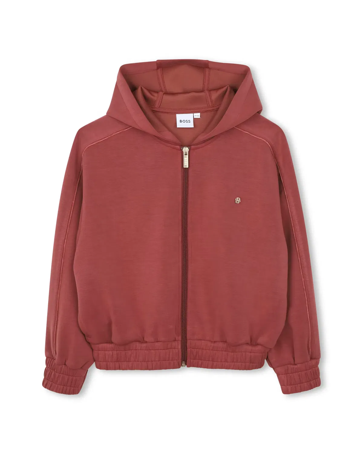 Детский кардиган для девочек с капюшоном BOSS Kidswear, Burdeos
