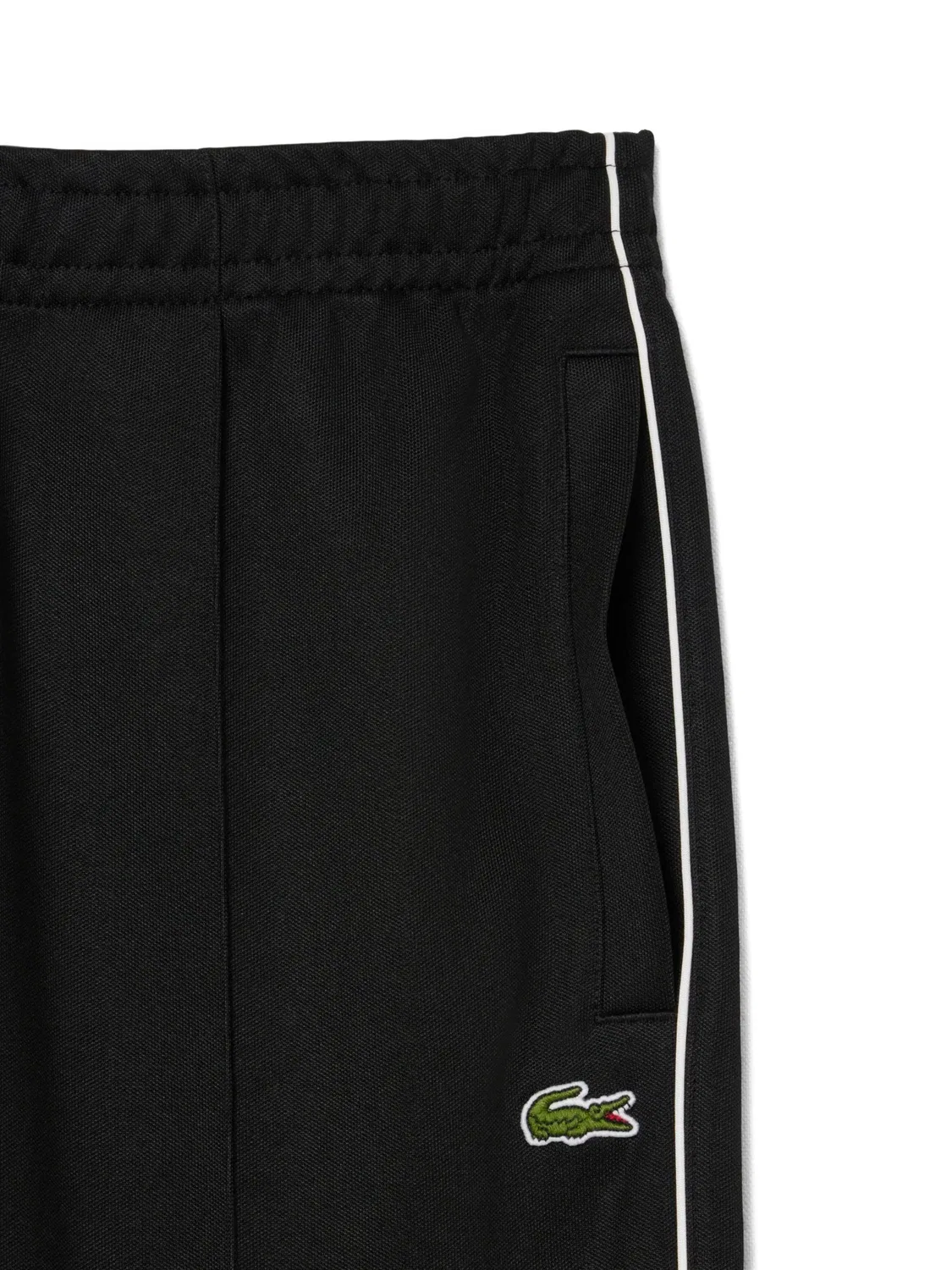 Спортивные брюки черные с боковой полосой Lacoste, черный — фото 2