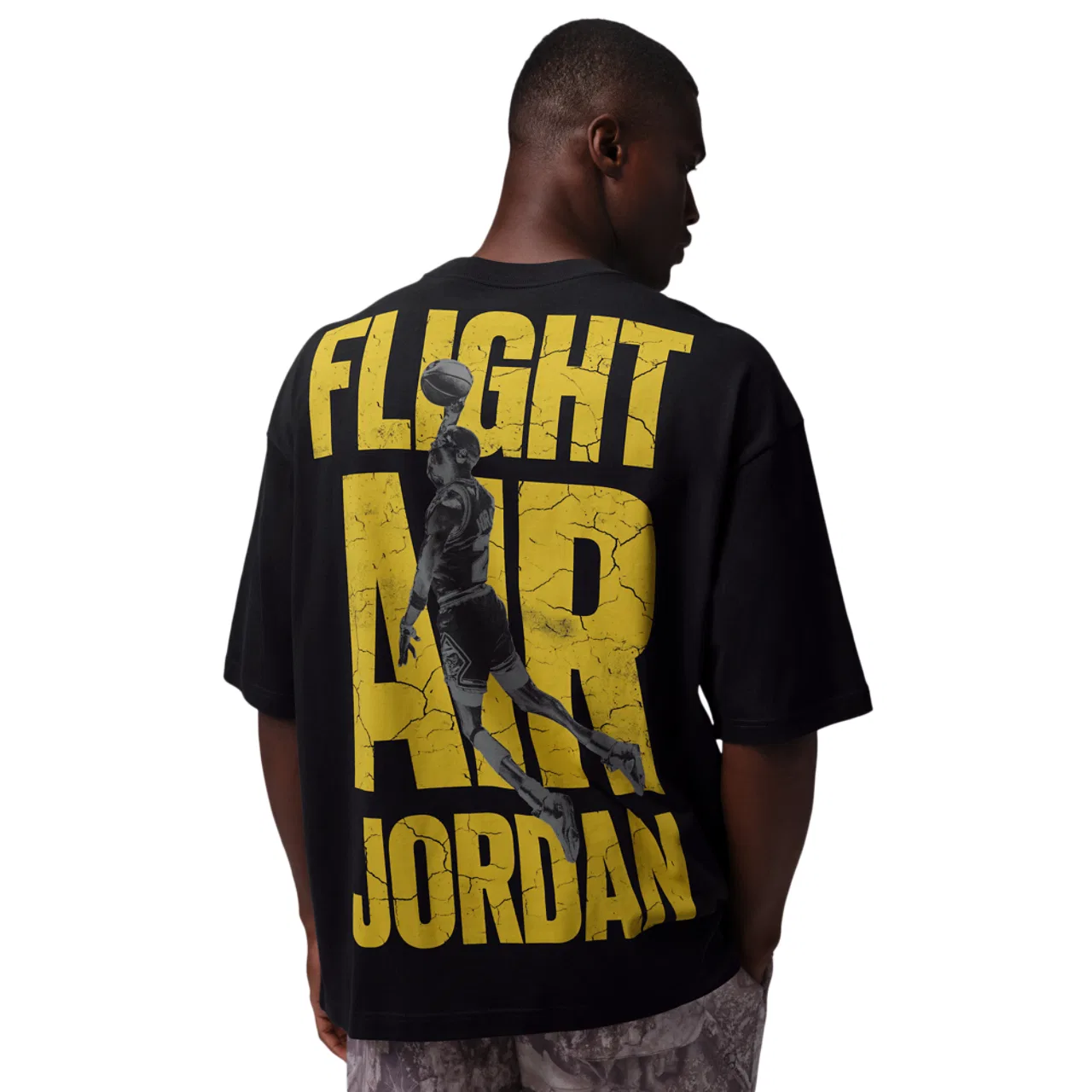 Мужская футболка с круглым вырезом, хлопковая, Jordan Flight, Jordan, Black — фото 2