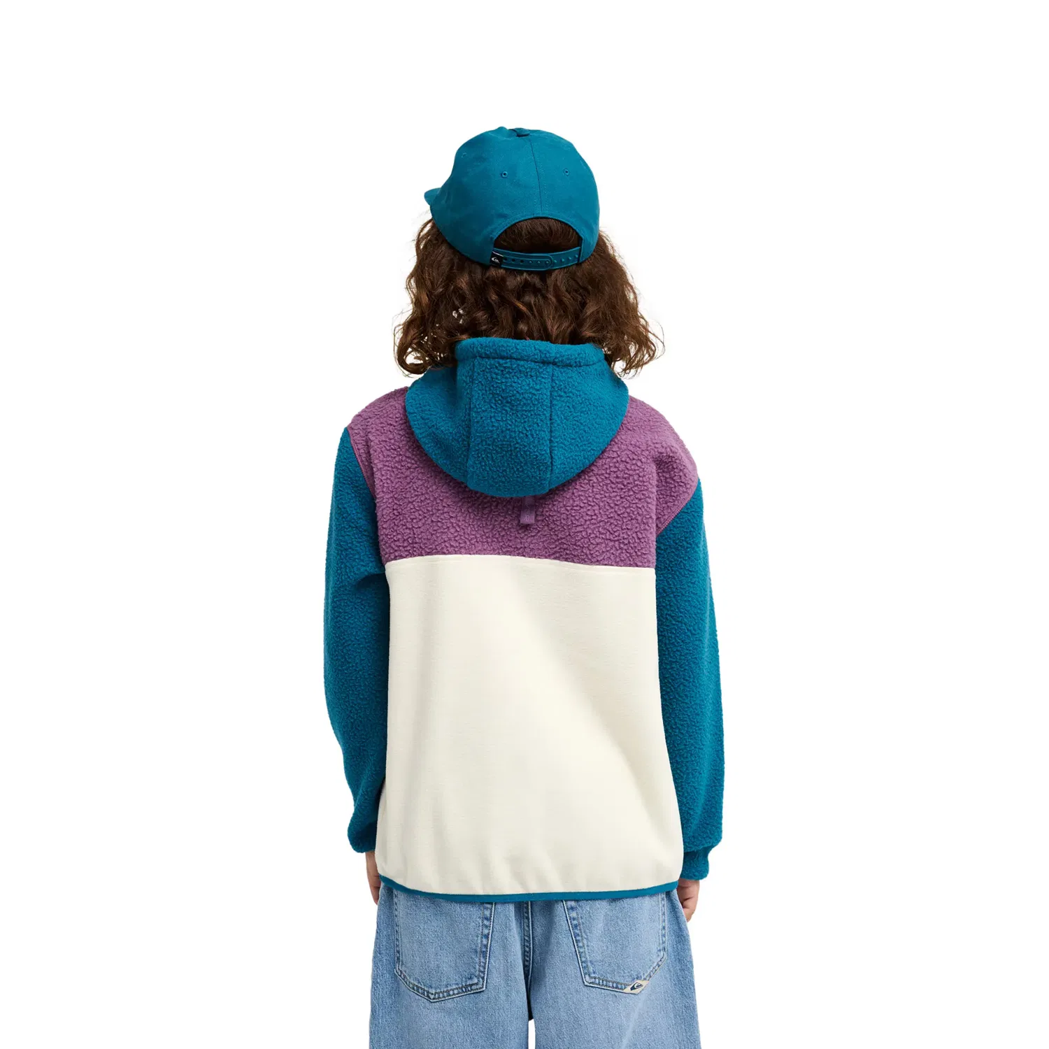 Детское худи с принтом Ocean View Mix Quiksilver, Роза — фото 2