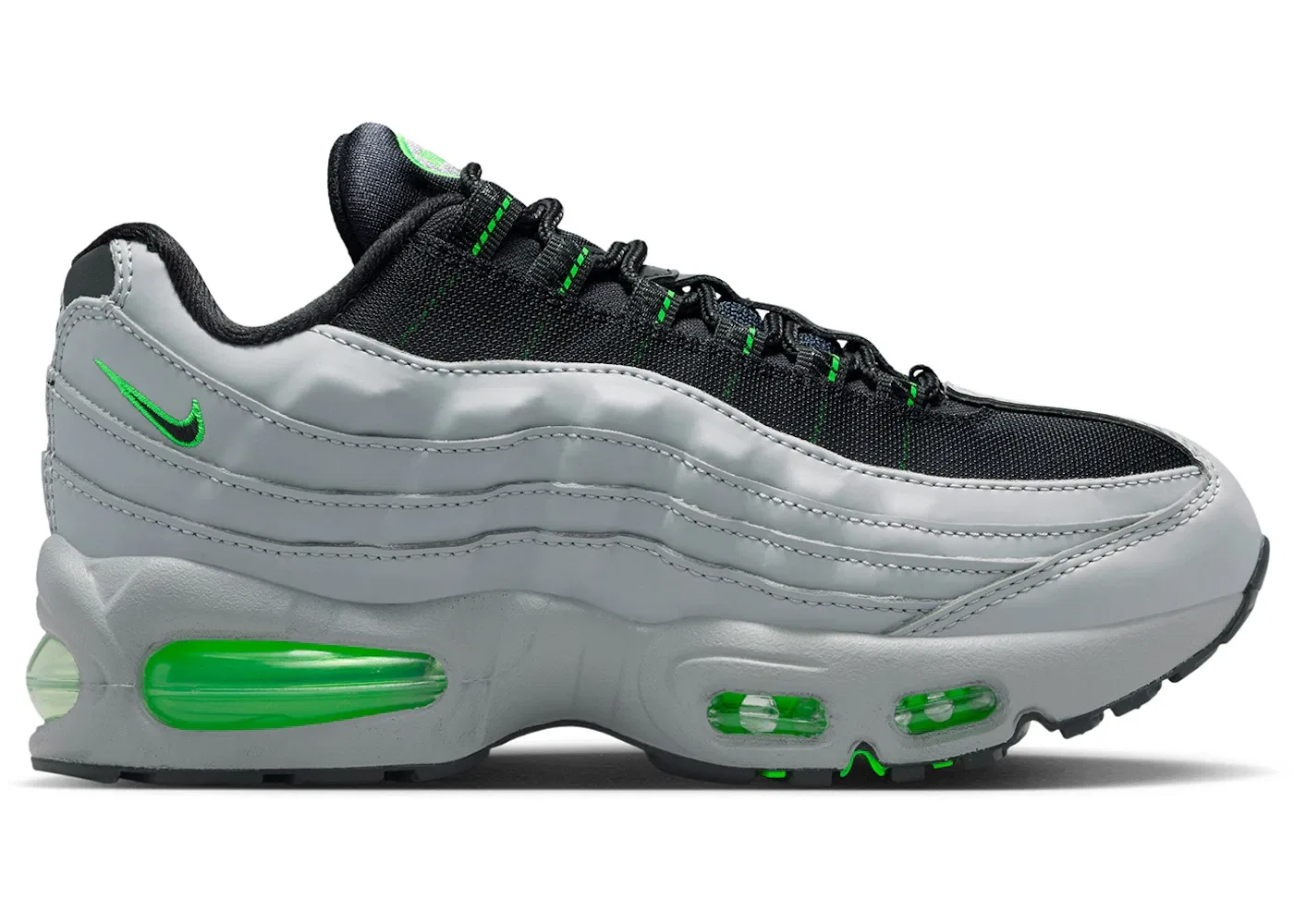 Детские кроссовки Lifestyle Nike Air Max 95, Light Smoke Grey/Green Strike/White/Black