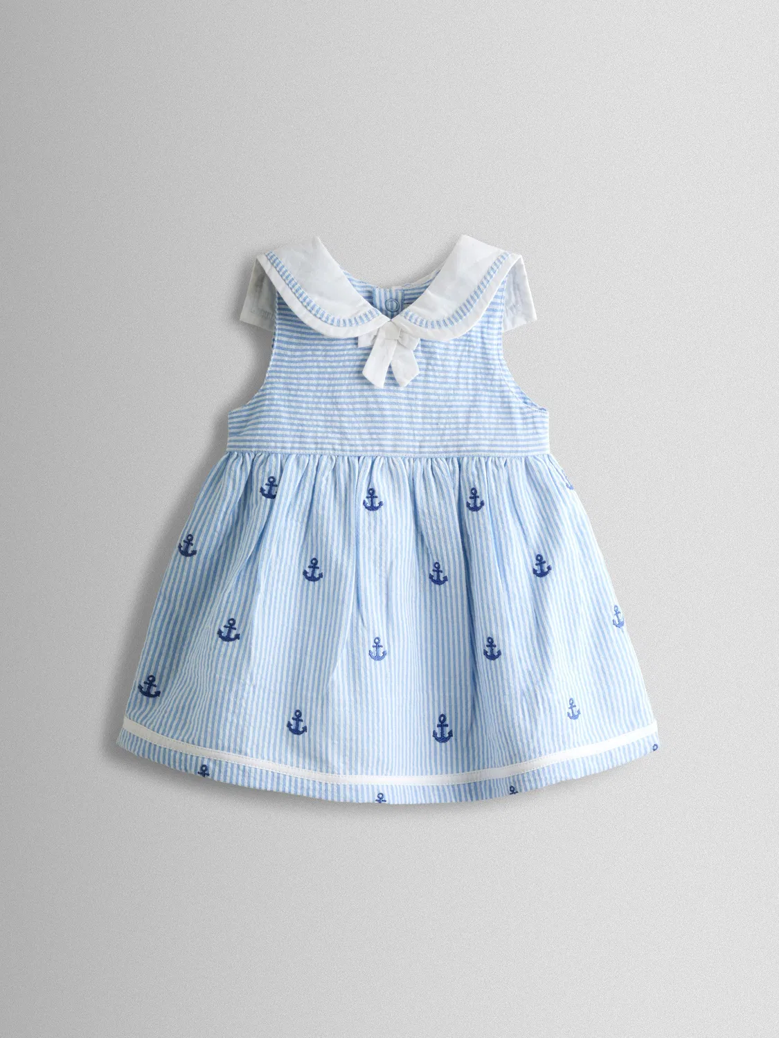 Платье для мальчика с морской тематикой, Sailor Dress Jojo Maman Bébé, Blue Stripe — фото 2
