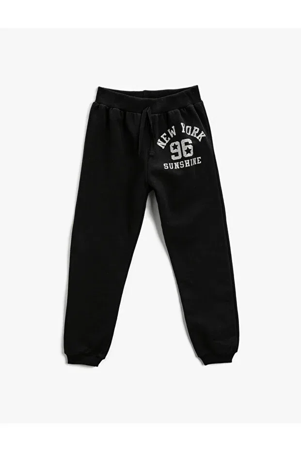 Детские спортивные штаны для девочек с принтом Koton, Black/999