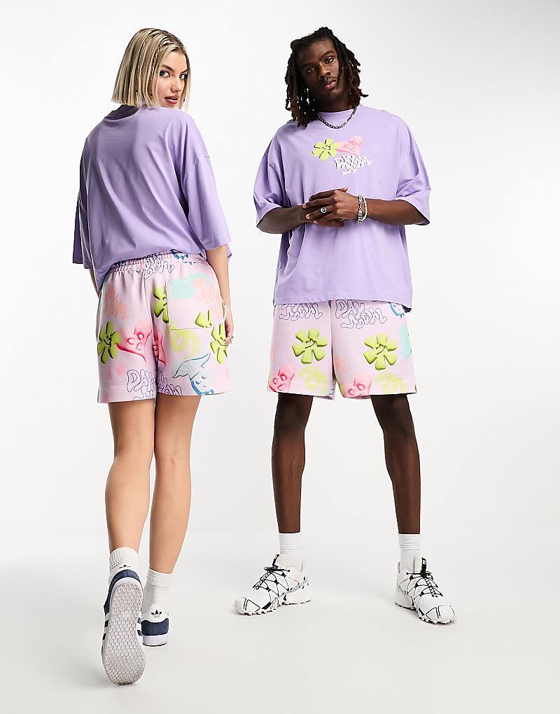 

ASOS – Daysocial – Свободные шорты с ярким принтом по всей поверхности, комбинированная модель