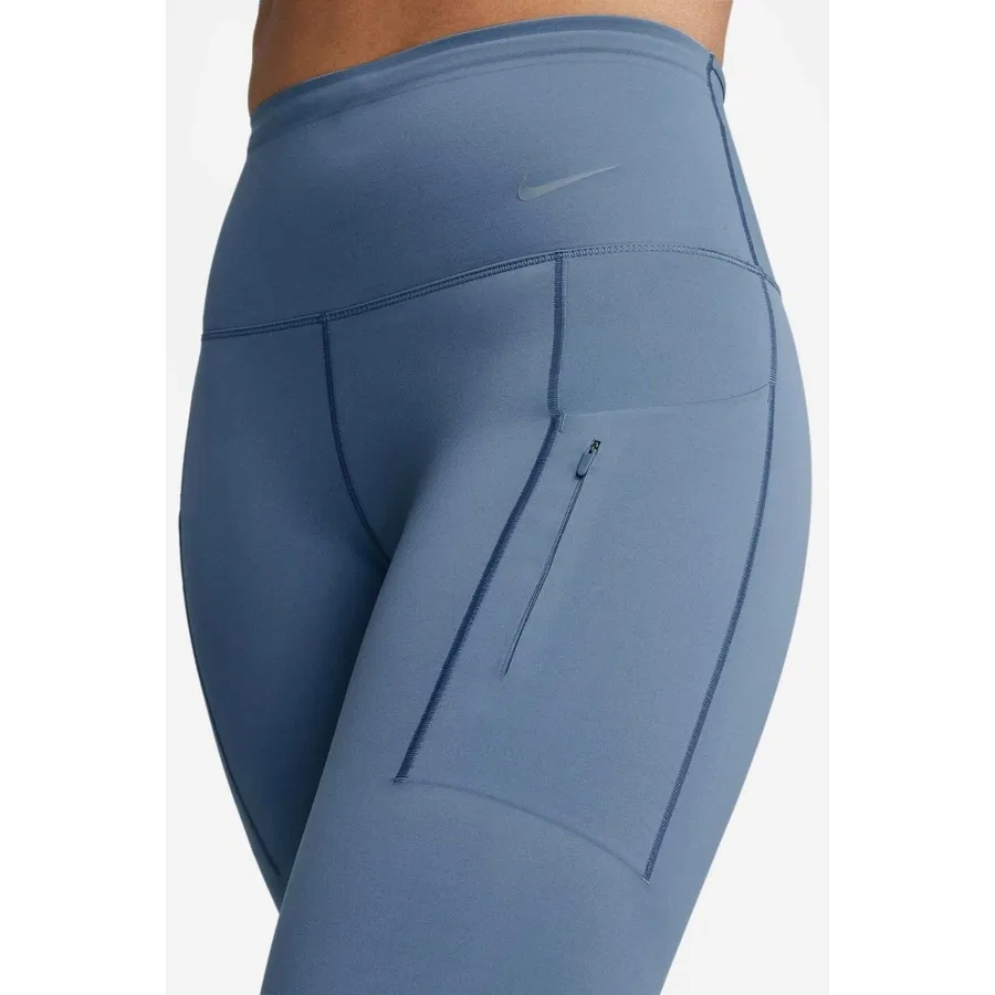 Женские леггинсы для тренировок с высокой посадкой и 6 карманами Nike Go Firm Support High Rise Full Length, Темно-синий — фото 3