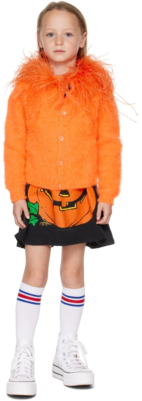 

SSENSE Exclusive Kids Оранжевый кардиган с тыквой Mimi Wade