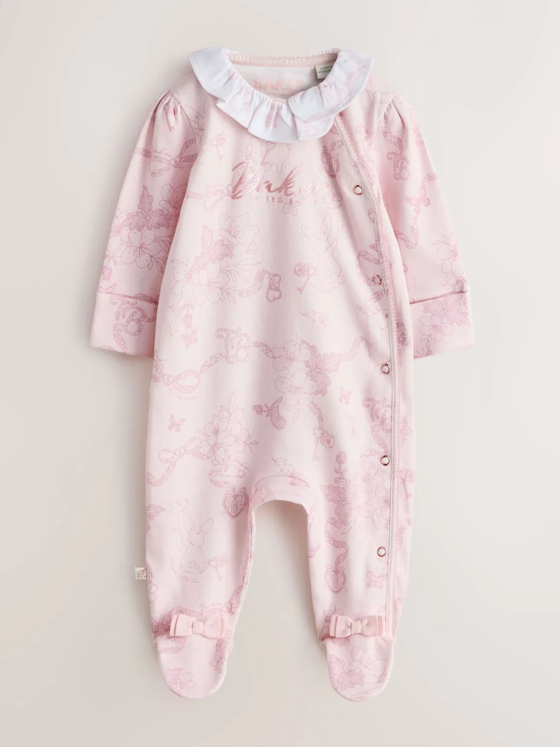 Комплект боди 3шт, хлопок Baker by Ted Baker, розовый — фото 3