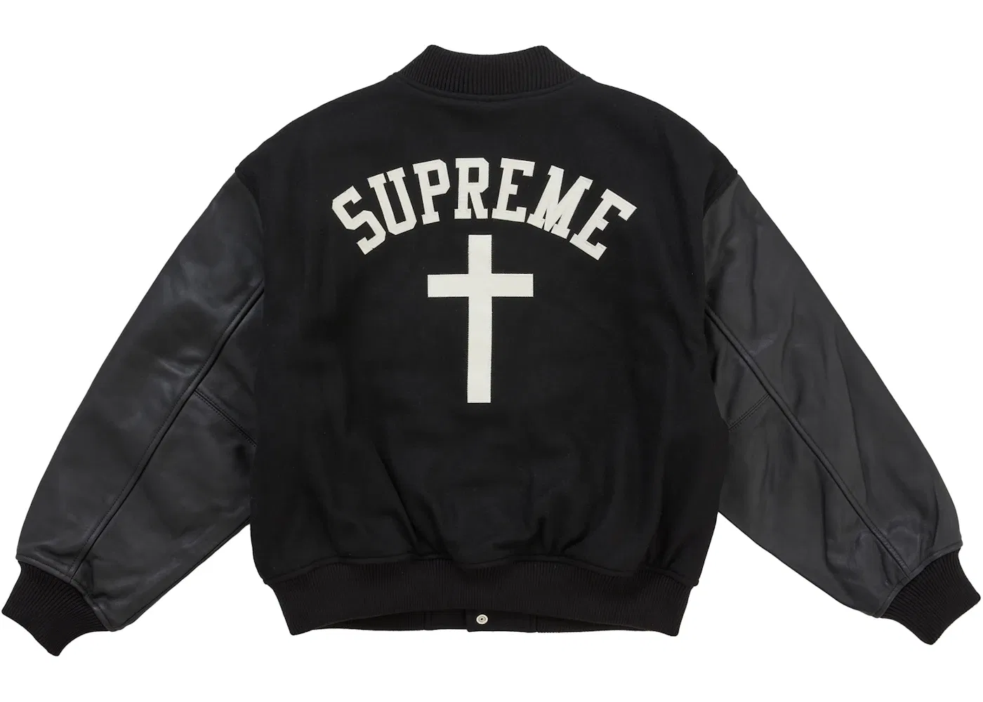 Мужская куртка-бомбер с принтом Cross Varsity Supreme, Black — фото 3