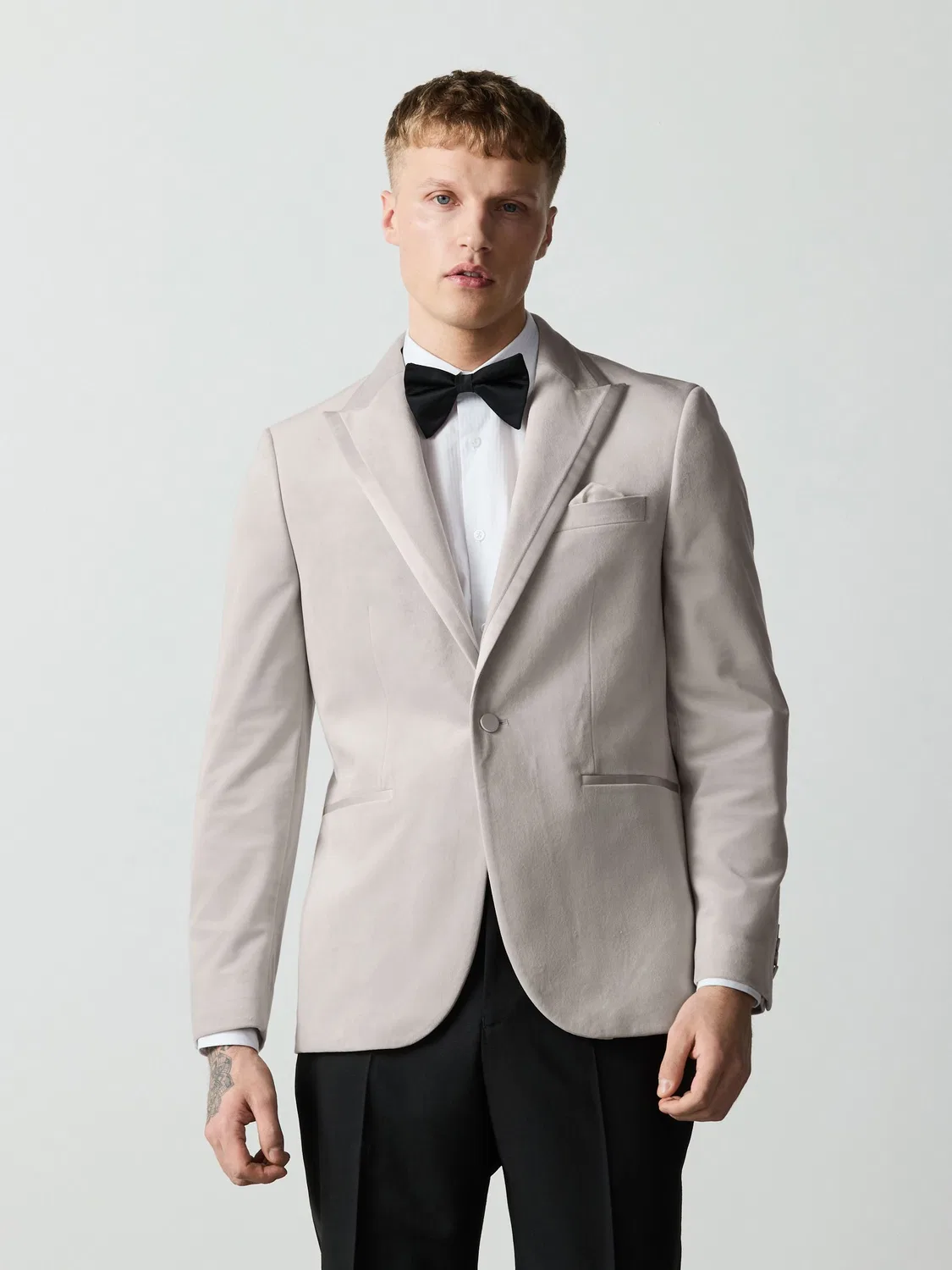 Пиджак из вельвета, с отложным воротником, Slim Fit, Off White Next