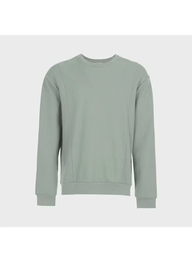 Худи с длинным рукавом минималистичное Zara, зеленый — фото 2