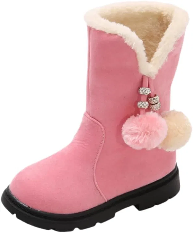 Детские зимние сапоги для девочек с флисовой подкладкой Hhhchpm, Pink