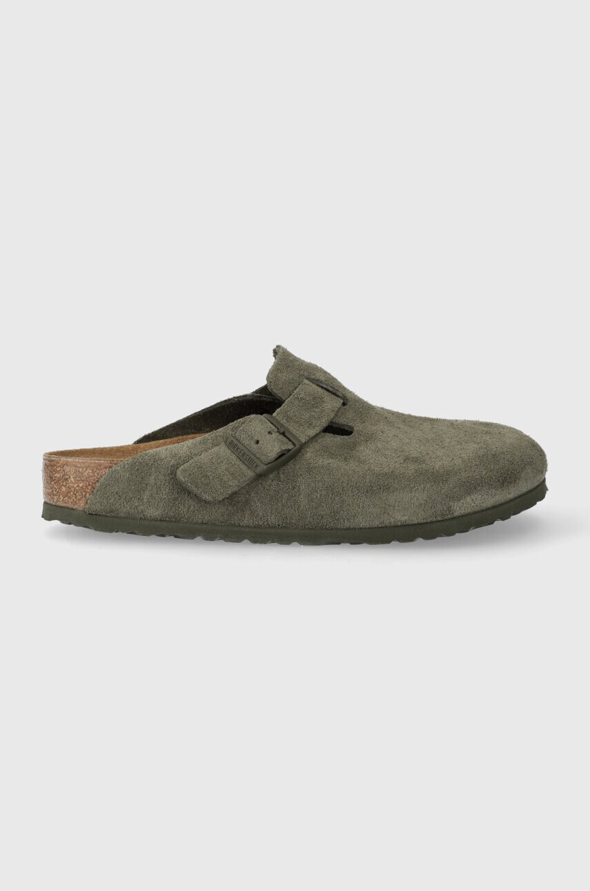 

Замшевые шлепанцы Boston Birkenstock, зеленый