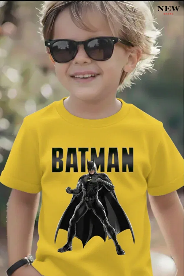 Детская футболка с принтом Batman New Shine, Yellow