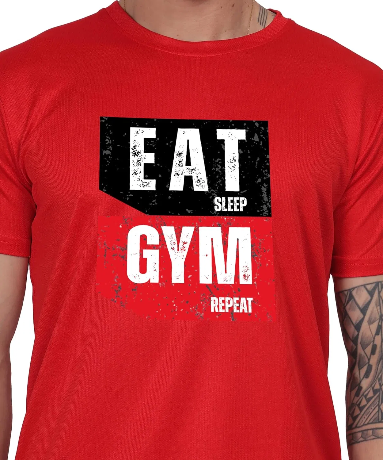 Мужская футболка с принтом из хлопка Regular Fit, Red — фото 3