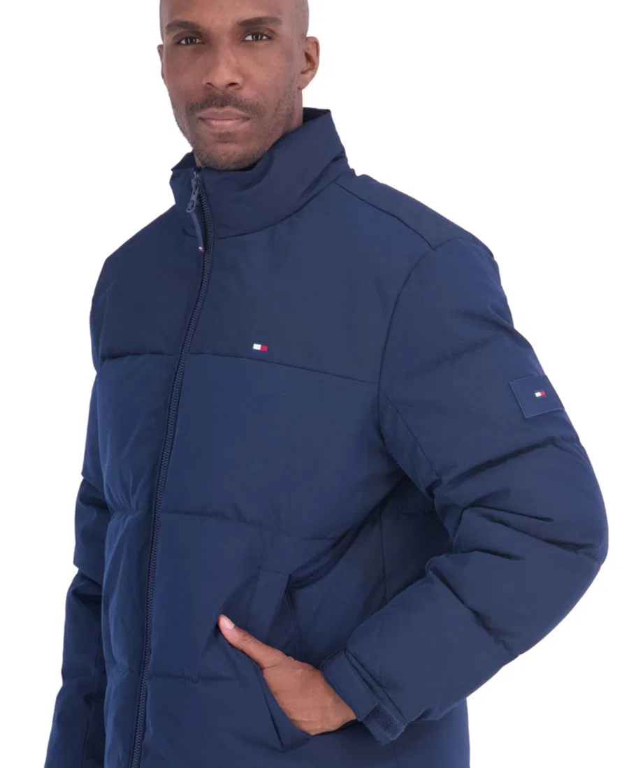 Утепленная куртка-пуховик с капюшоном, без капюшона Tommy Hilfiger, Midnight Navy — фото 3