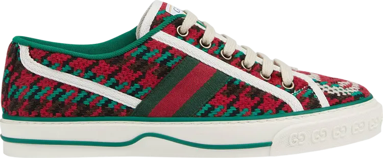 Кроссовки Gucci Wmns Tennis 1977 Houndstooth Motif, красный