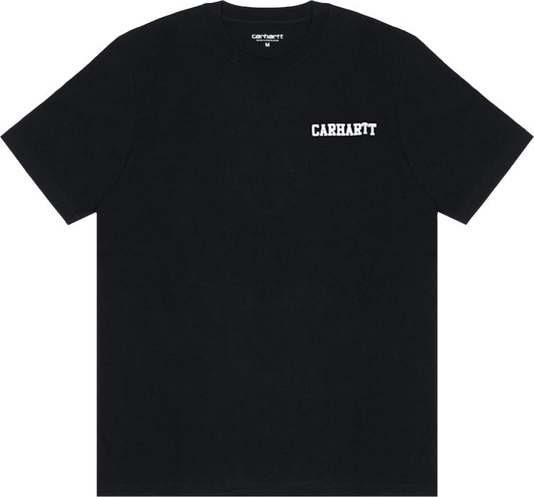 

Футболка Carhartt WIP Short-Sleeve College Script IT T-Shirt 'Black', черный