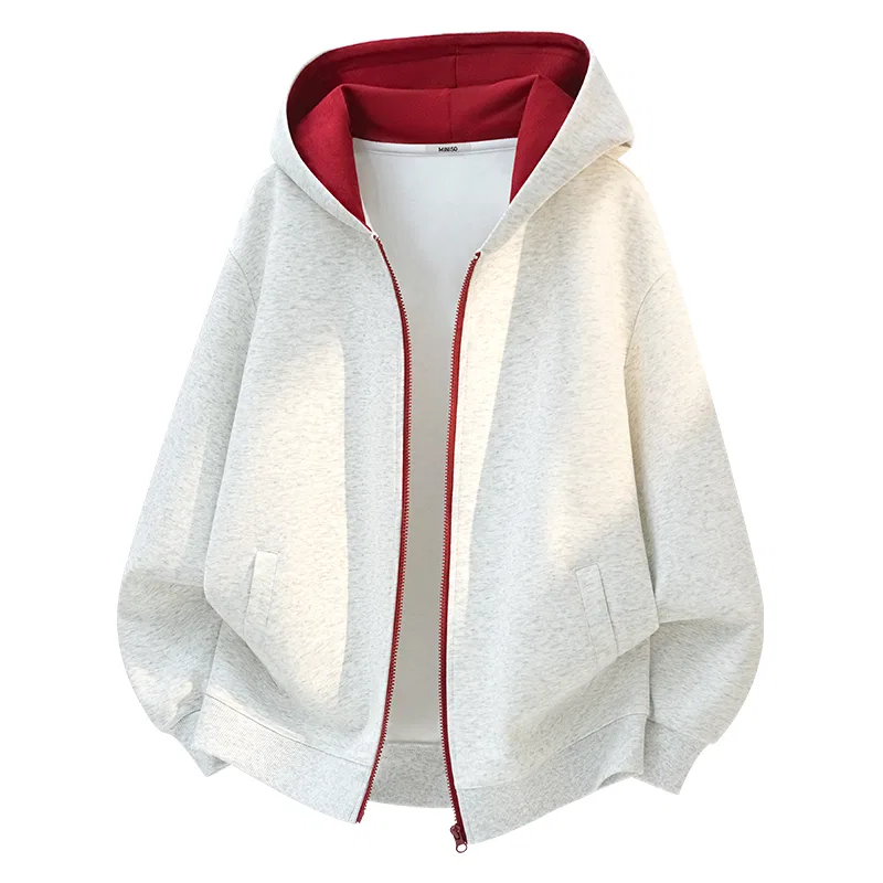 Свитшот детский с цветовыми блоками MINISO, White Heather Gray