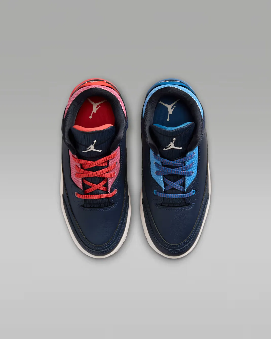 Детские кроссовки Jordan 3 Retro "Sport Renaissance", Obsidian/Track Red/Chalk/Chalk — фото 4