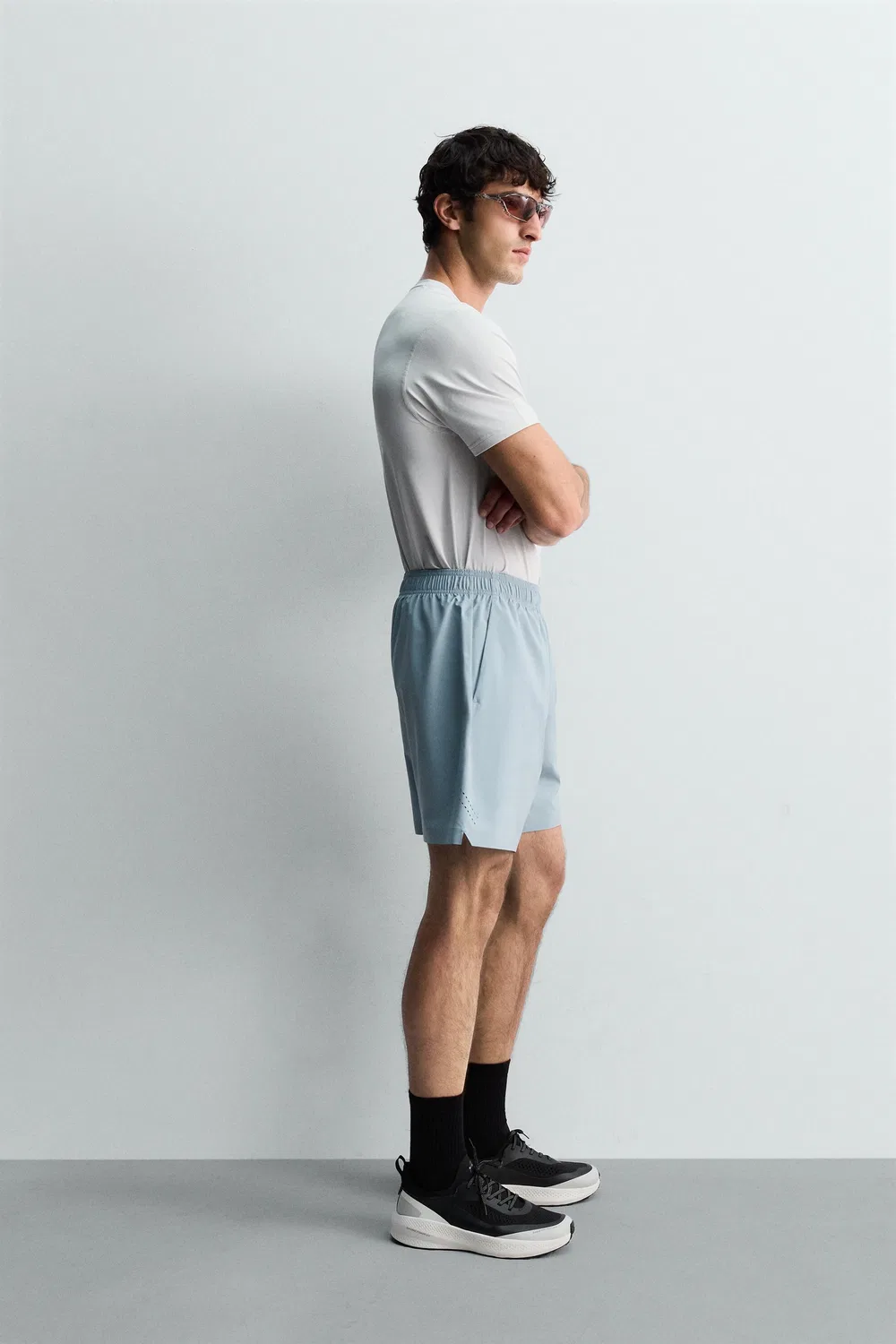 9-дюймовые тренировочные шорты ZARA, Light Blue — фото 4