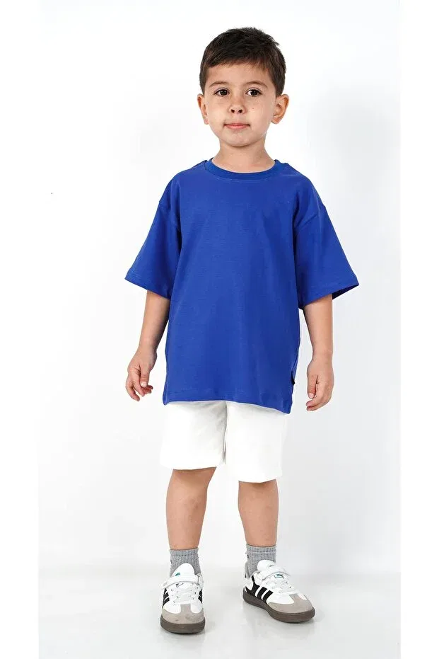 Детская футболка оверсайз для девочек C.C.L. Coccolin Kids Baby Clup, Saks Blue
