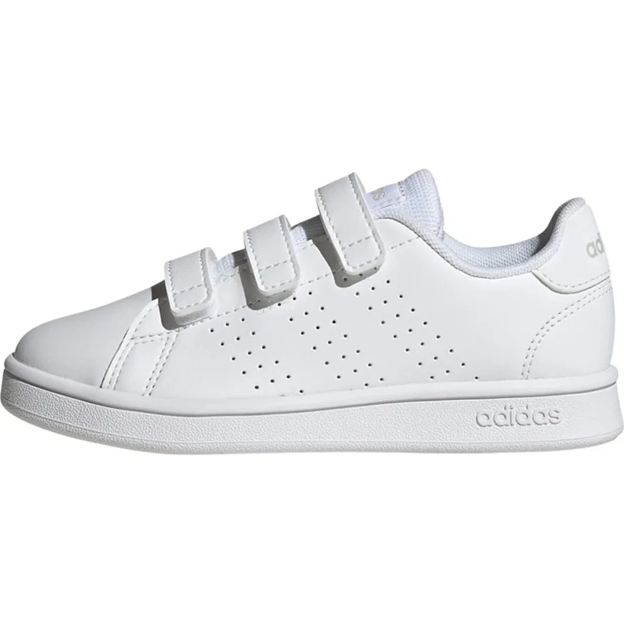 Детские кроссовки из искусственной кожи Advantage Court Lifestyle adidas, Бело-серый — фото 3