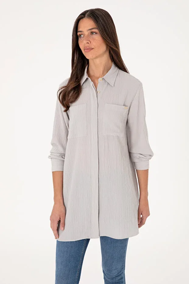 Женская туника с длинным рукавом U.S. Polo Assn., Light Gray