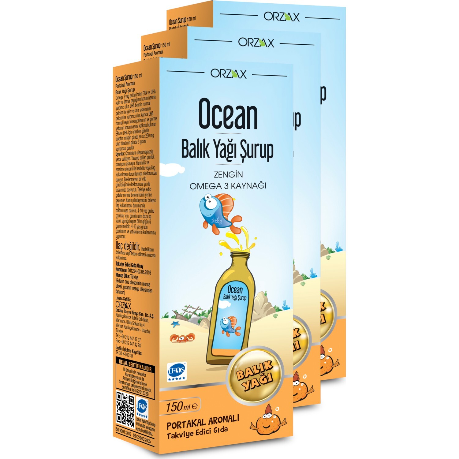 

Сироп Ocean Plus Orange, 3 упаковки