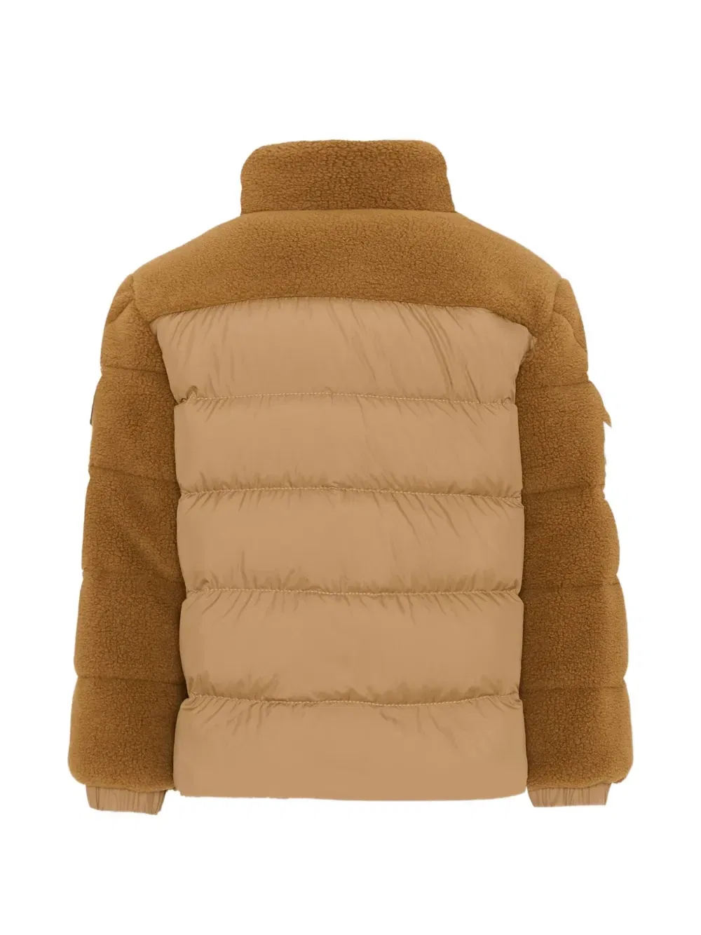 Стеганая куртка с эффектом овечьей шерсти Moncler Enfant, коричневый — фото 2