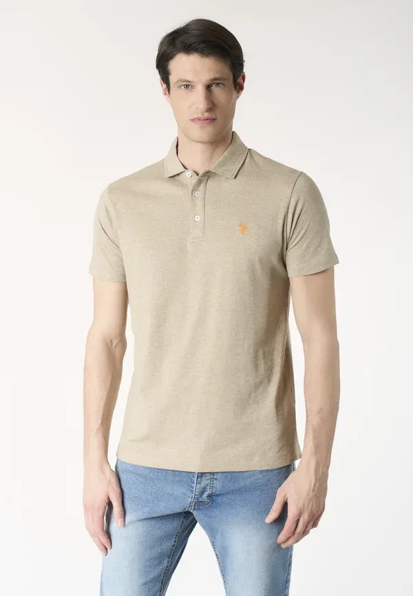 Поло из хлопка Polo shirt U.S. Polo Assn., Beige, бежевый