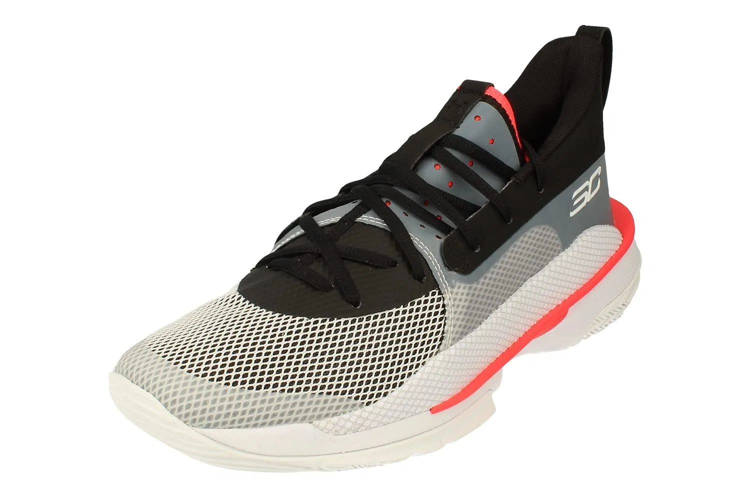 Детские кроссовки для девочек с принтом Under Armour, White/Black/Red