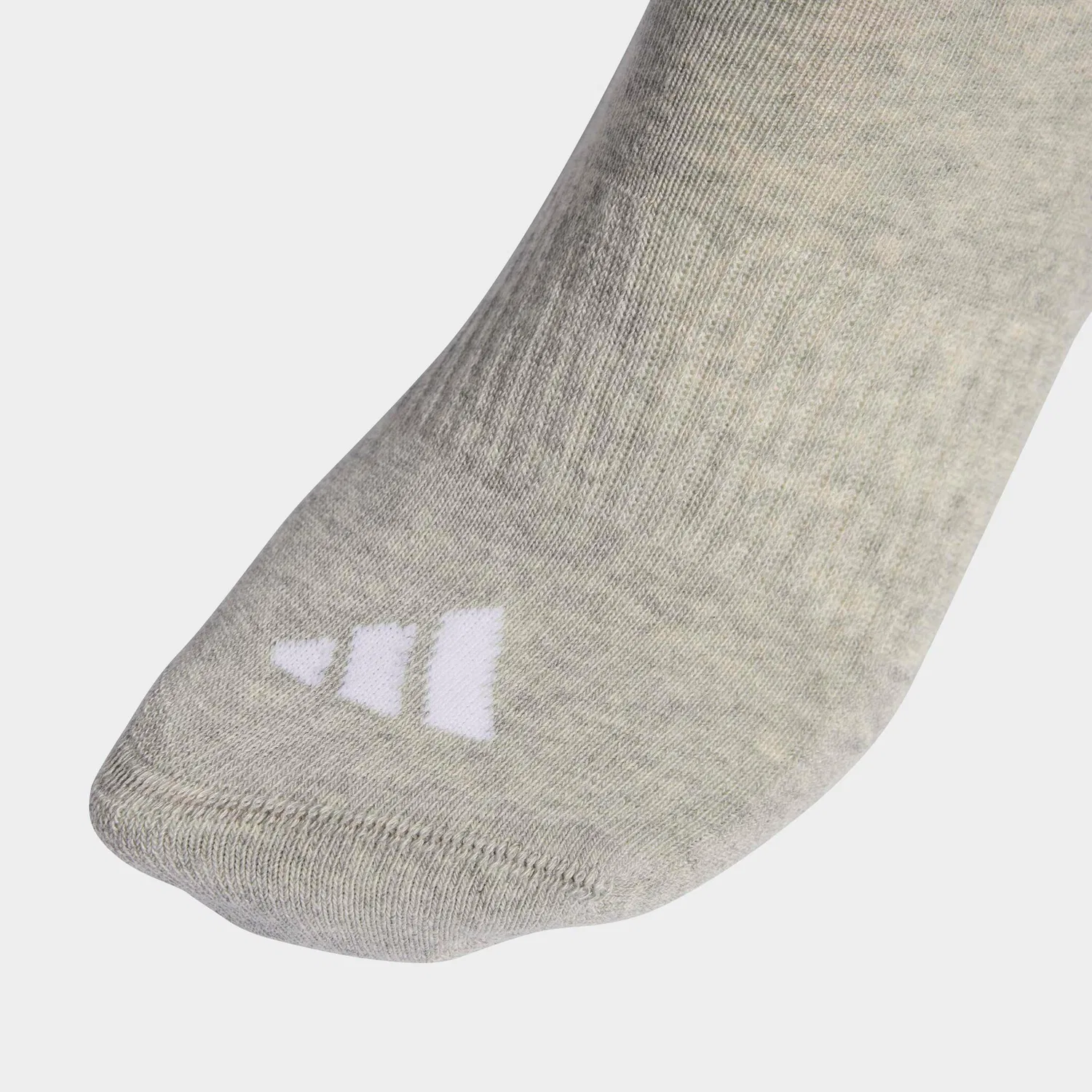 Женские носки с тремя полосками и мягкой подкладкой Adidas Performance, Medium Grey Heather/White/Black — фото 3